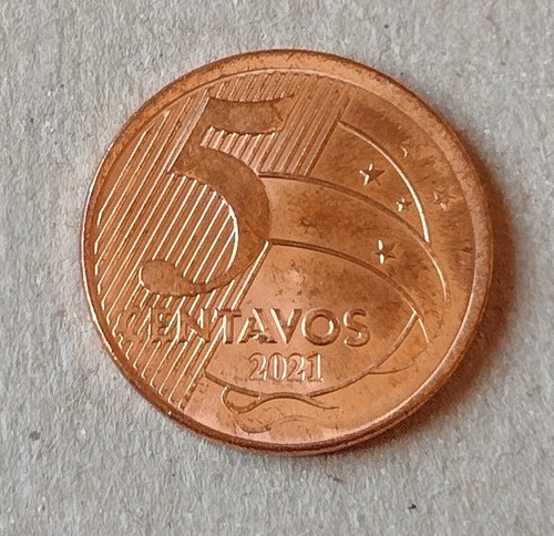 Moneda De Brasil Año 2021 De 5 Centavos 