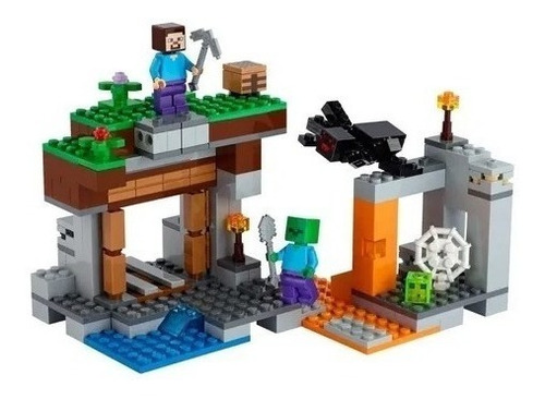 Imagen 1 de 4 de Bloques para armar Lego Minecraft The "abandoned" mine 248 piezas  en  caja