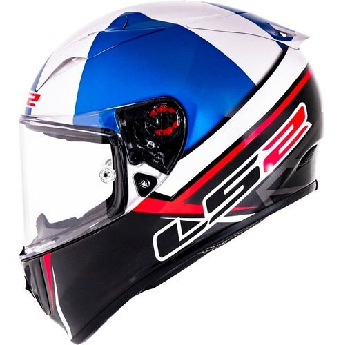 Capacete Ls2 Ff323 Arrow R John Mcphee Ii Azul Tricomposto Cor Branco/Azul Tamanho do capacete 58