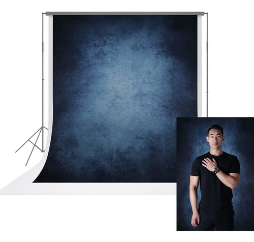 6.5x10ft Pro Microfiber Abatract Fondo De Retrato Azul ...