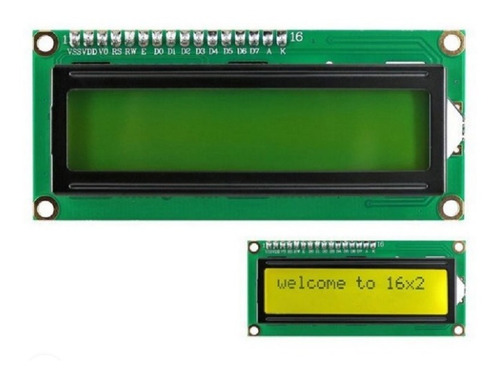 Display Lcd 1602 Hd44780 Backlight Verde 16x2 Ard Pic 