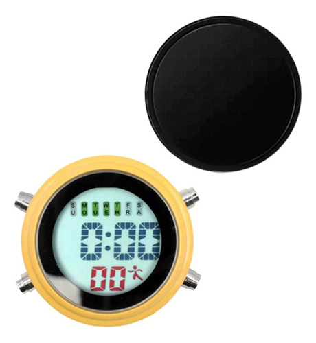 Mini Reloj De Motocicleta Reloj Impermeable Amarillo-negro