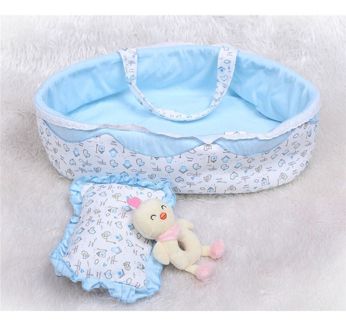 Reborn Bebé Muñeca En Cuna 40cm Moda Bebé Juguetes Para Niño
