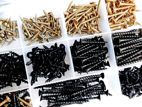 Kit Tornillos Aguja Madera Gavetero Surtido 525 Unid Surtido