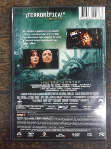 Imagen 2 de 4 de Cloverfield (2008) * Dvd * Ciencia Ficcion *