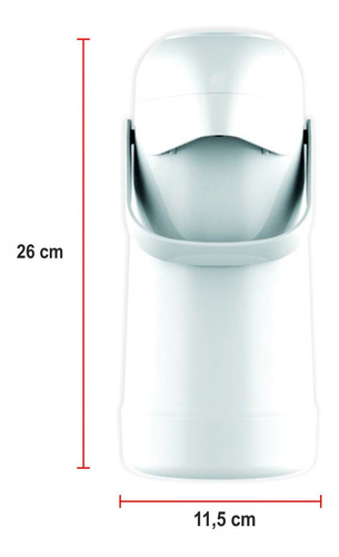 Imagem 2 de 7 de Garrafa Térmica De Pressão Magic Pump 500ml Branca Termolar