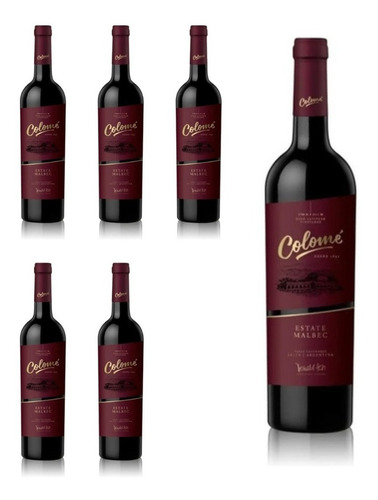 Vino Colome Estate Malbec X 750cc. Caja Por 6 Botellas