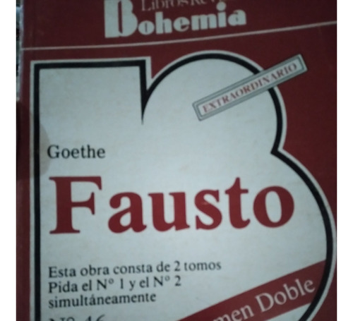 Fausto Goethe 2 Tomos / \