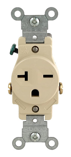 Receptaculo Sencillo 20a 250v N 6-20r Marfil 5821-i Leviton