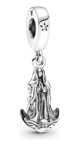 Charm Pandora Colgante En Plata De Ley Virgen De Guadalupe