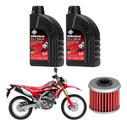 Kit Service Crf 250 450 Filtro Aceite + Silko Sint Sia++