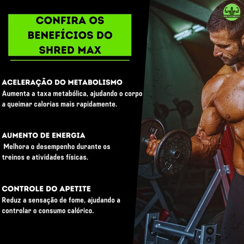 Termogênico Muscle Pharm Shred Max 60 Caps Sabor Sem Sabor