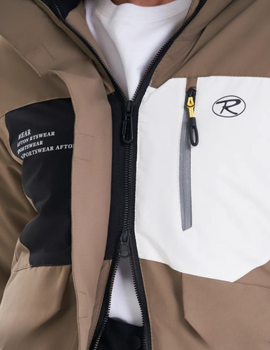 Campera Ski Snowboard Mujer Trampa De Nieve Impermeable Beige Oscuro Xl