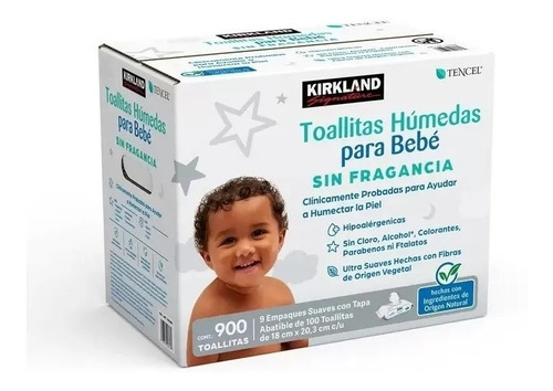 Toallas Humedas Bebé , 900 Pzs Kirkland S.