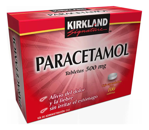 Paracetamol 500 Mg Kirkland Caja Con 100 Tabletas
