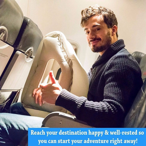 Imagen 5 de 6 de Almohada De Viaje Inflable - Cojín De Viaje Para Avión