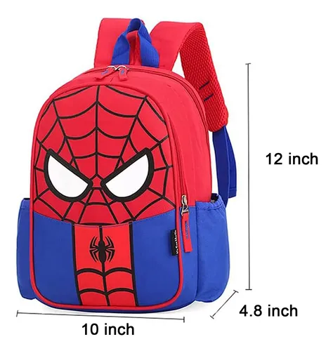 Mochila De Spiderman Para Niños , Mochilas Escolares Mochila Infantil 3-6  Años Para Escolar Ajustar Con Bolsillos Laterales Y Correa En Pecho