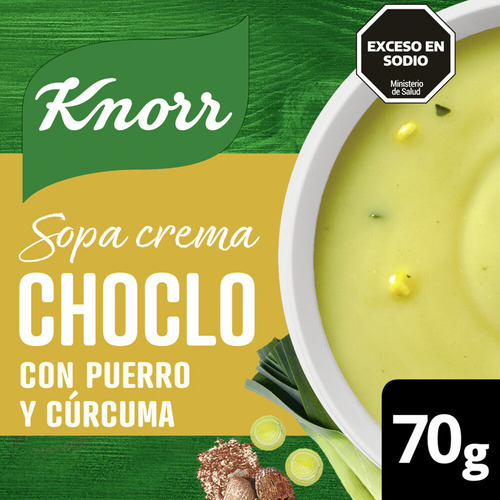 Sopa Knorr Choclo Con Puerro Y Cúrcuma 70 G