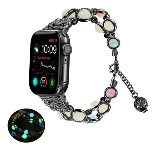 Extensible Correa Mujer Piedras Brillantes Para Apple Watch