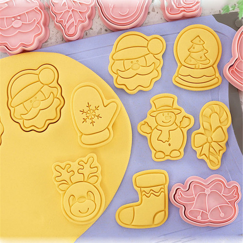 Juego De Moldes Navideños De 8 Piezas Para Tartas E Cake Mol