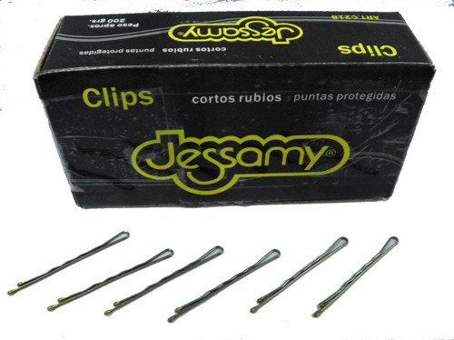 Imagen 2 de 5 de Clips Cortos Jessamy Puntas Protegidas X 200 Grs
