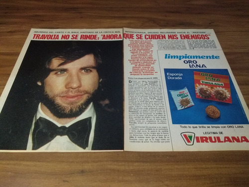 (d158) John Travolta * Clippings Revista 2 Pgs * 1979