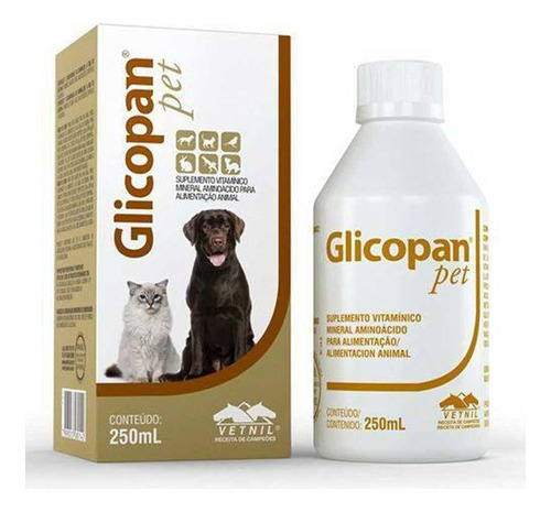 Vetnil Glicopan Pet 250ml Complexo Vitamínico
