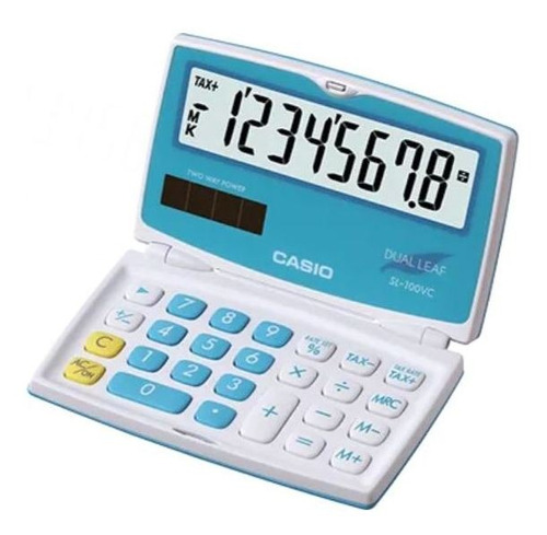 Calculadora Básica De Bolsillo Casio Sl-100-vc Celeste