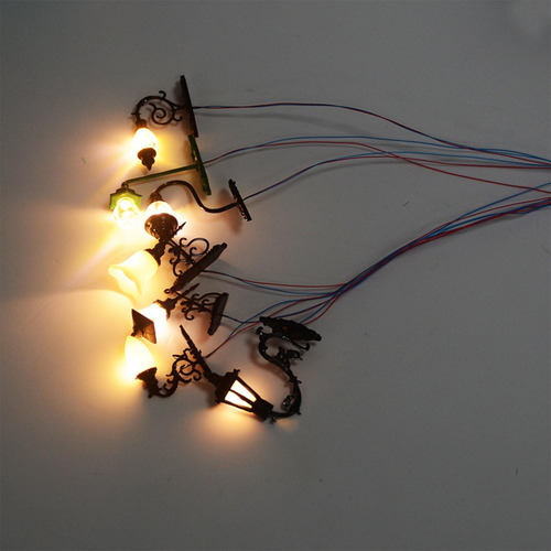 5 Piezas Led Casa De Muñecas Lámpara De Pared En Estilo D