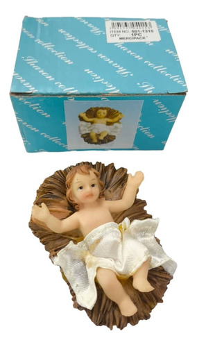 Niño Jesús De Poliresina De 6 Cm Con Tela - Mercipack