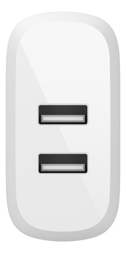 Cargador De Pared De 24w Entrada Dual Usb A Blanco Blanco