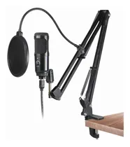 Comprar Kit Microfono Condenser Usb Elefir Tripode Brazo Antipop Color Negro