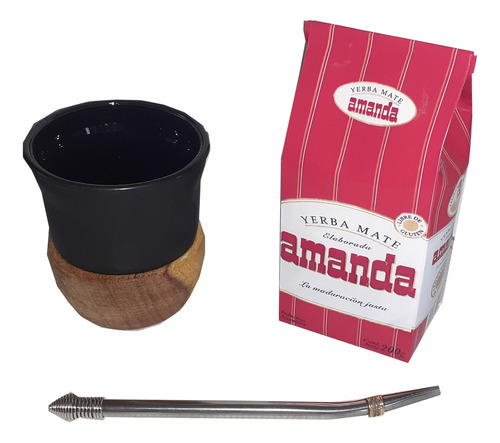 Mate De Vidrio Templado Con Pié Y Bombilla