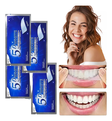 7 Tiras Blanqueadoras Dentales 5d White Strips Dientes