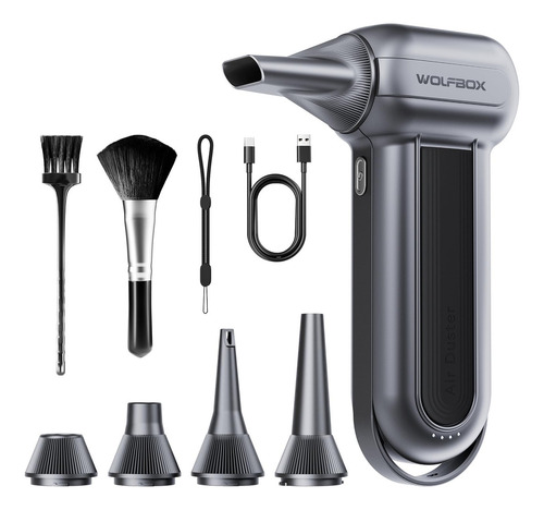 Soplador Aire Multiuso Wolfbox Mf100 Recargable + Accesorios