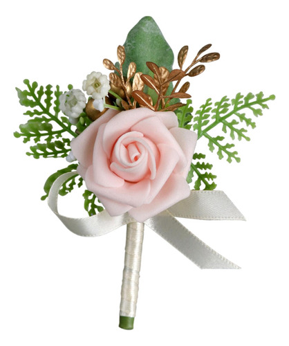 Boda Flor Boutonniere Novio Boutonniere Novio Rosa