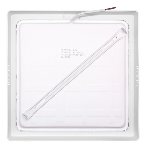 Painel Plafon 25w Quadrado Sobrepor Super Led Luz Forte Cor Branco frio 110V 220V (Bivolt)