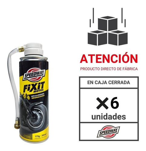 Imagen 2 de 10 de Infla Y Repara Neumaticos Moto Speedway Aerosol X175gr X6un