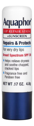 Aquaphor, Reparador Labial Em Bastão + Protetor Solar Fps 30
