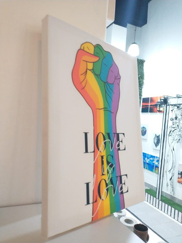 Cuadro Lgtb Orgullo Gay Love Lienzo 27x36cm