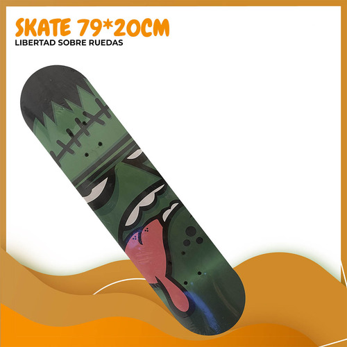 Tabla Skate Patineta Niño Unisex - Varios Diseños 79x20 Zombie