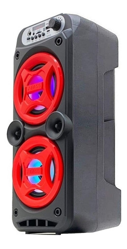 Alto-falante Grasep D-S12 com bluetooth vermelho 110V/220V 