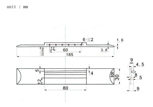 Ponte De Guitarra De Madeira De Pau-rosa