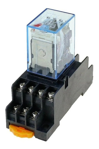 Rele 220v 4pdt My4n-j Relay 4no - 4nc Relay Hh54p Con Base