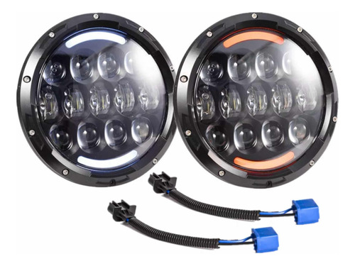 Faros Led Redondos Halo 7 Para Jeep 1997-2007-17 Wrangler