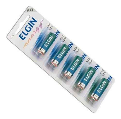 5 Pilhas Baterias Elgin 12v A23 Controle Portão Alarme
