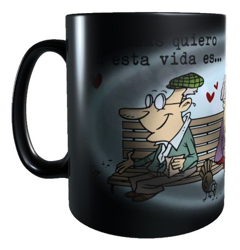 Taza Mágica Regalo Día San Valentin Dia Amor Frase Envejecer