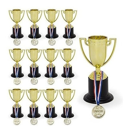 Increíble Conjunto De 12 Trofeos De 4 Pulgadas Y 12 Medallas