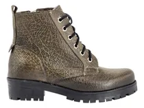 Comprar Borcegos Gravagna 2549, Con Cordones Y Cierre, Cuero Verde