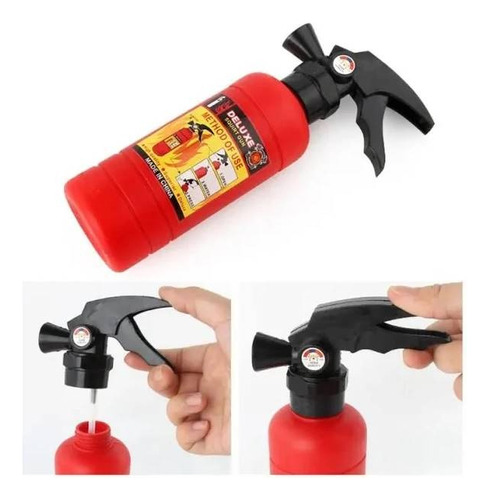 Mini Extintor Bombeiro De Brinquedo Esguicha Água Festas
